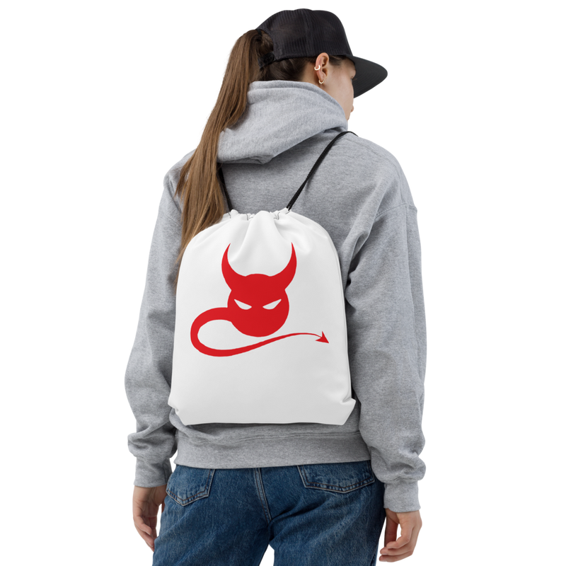 Red Devil Drawstring bag