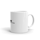 Red Devil White glossy mug