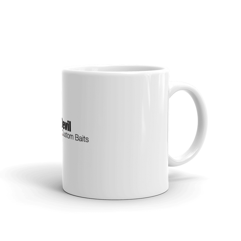 Red Devil White glossy mug