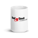 Red Devil White glossy mug